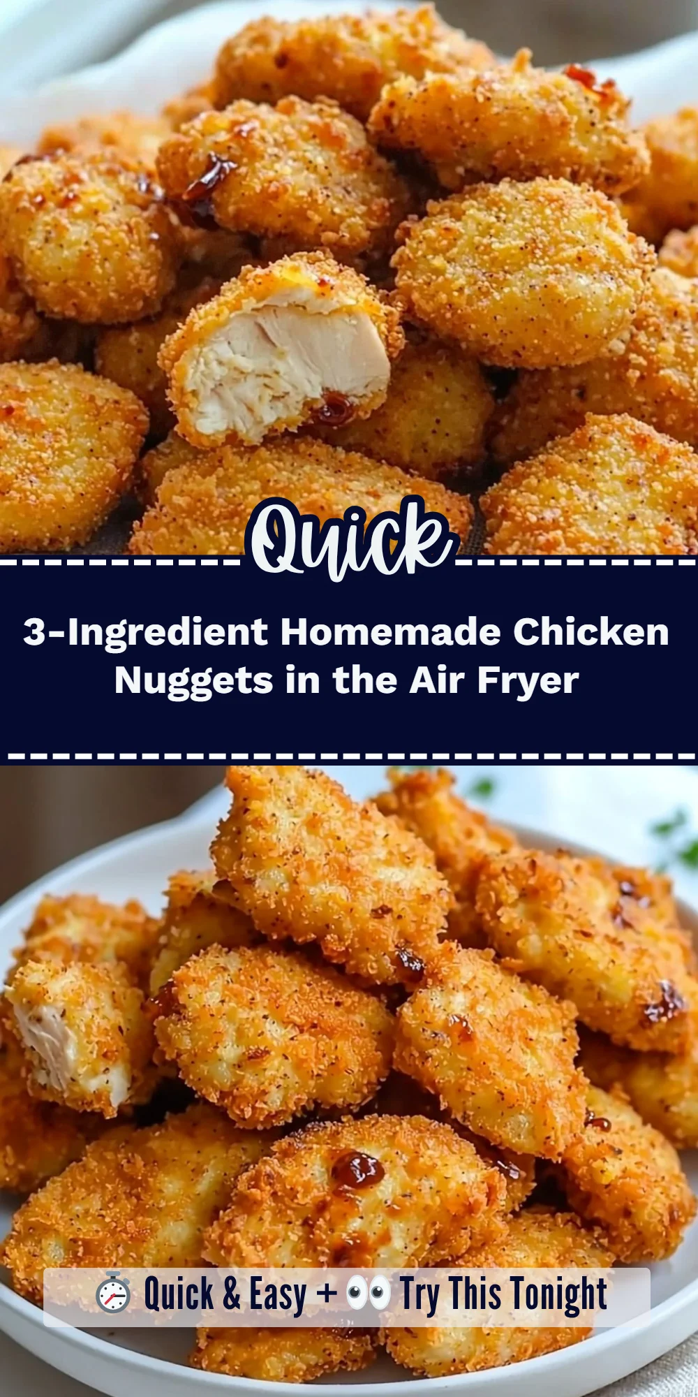 3-Ingredient Homemade Chicken Nuggets in the Air Fryer
