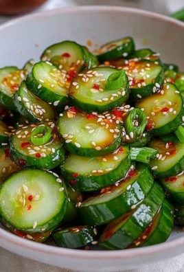 Bowl of Asian Spicy Cucumber Salad with vibrant vegetables and spices