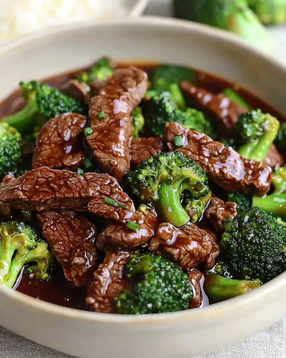 Delicious Beef and Broccoli Stir-Fry served in a bowl