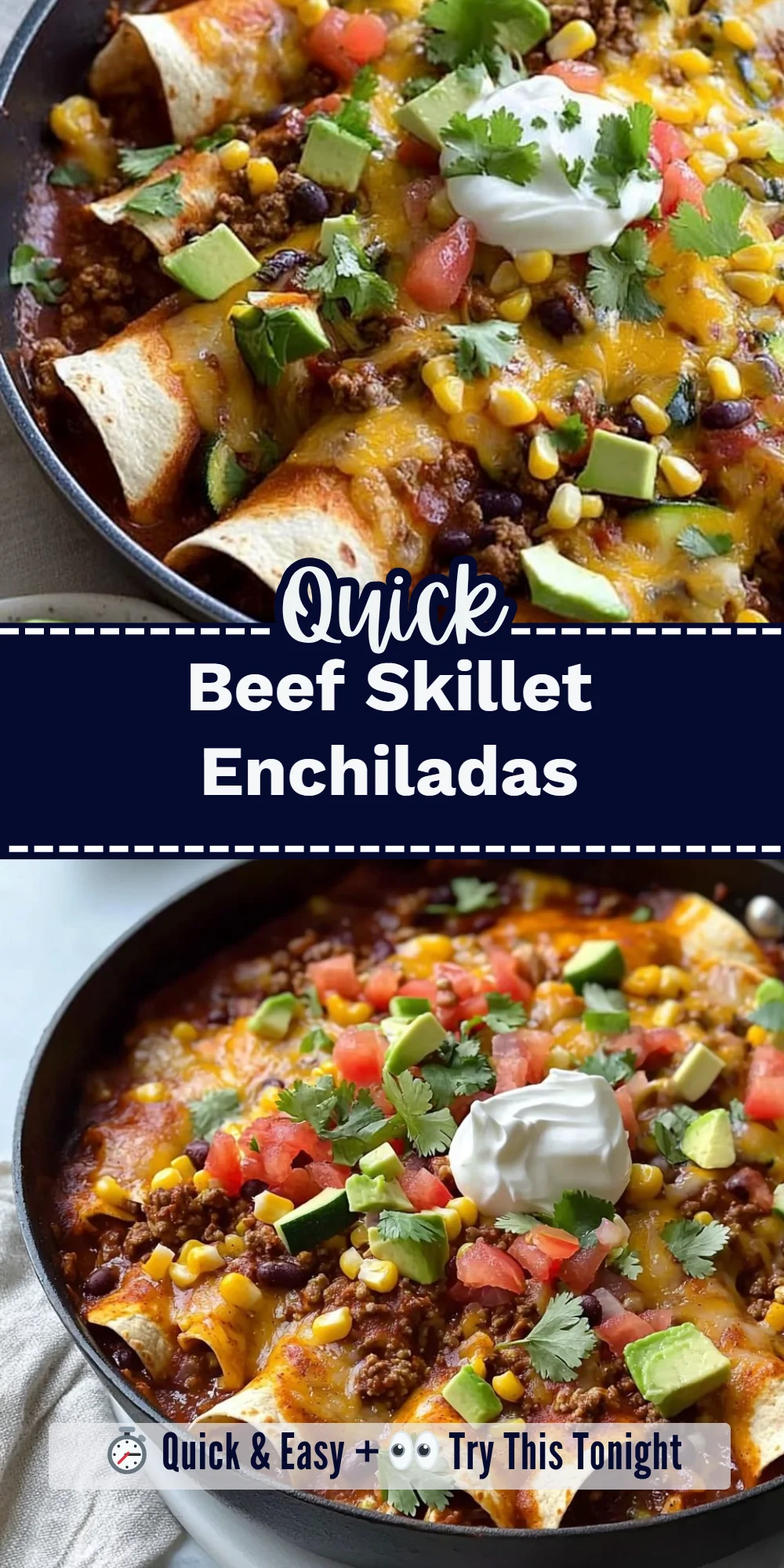 Beef Skillet Enchiladas