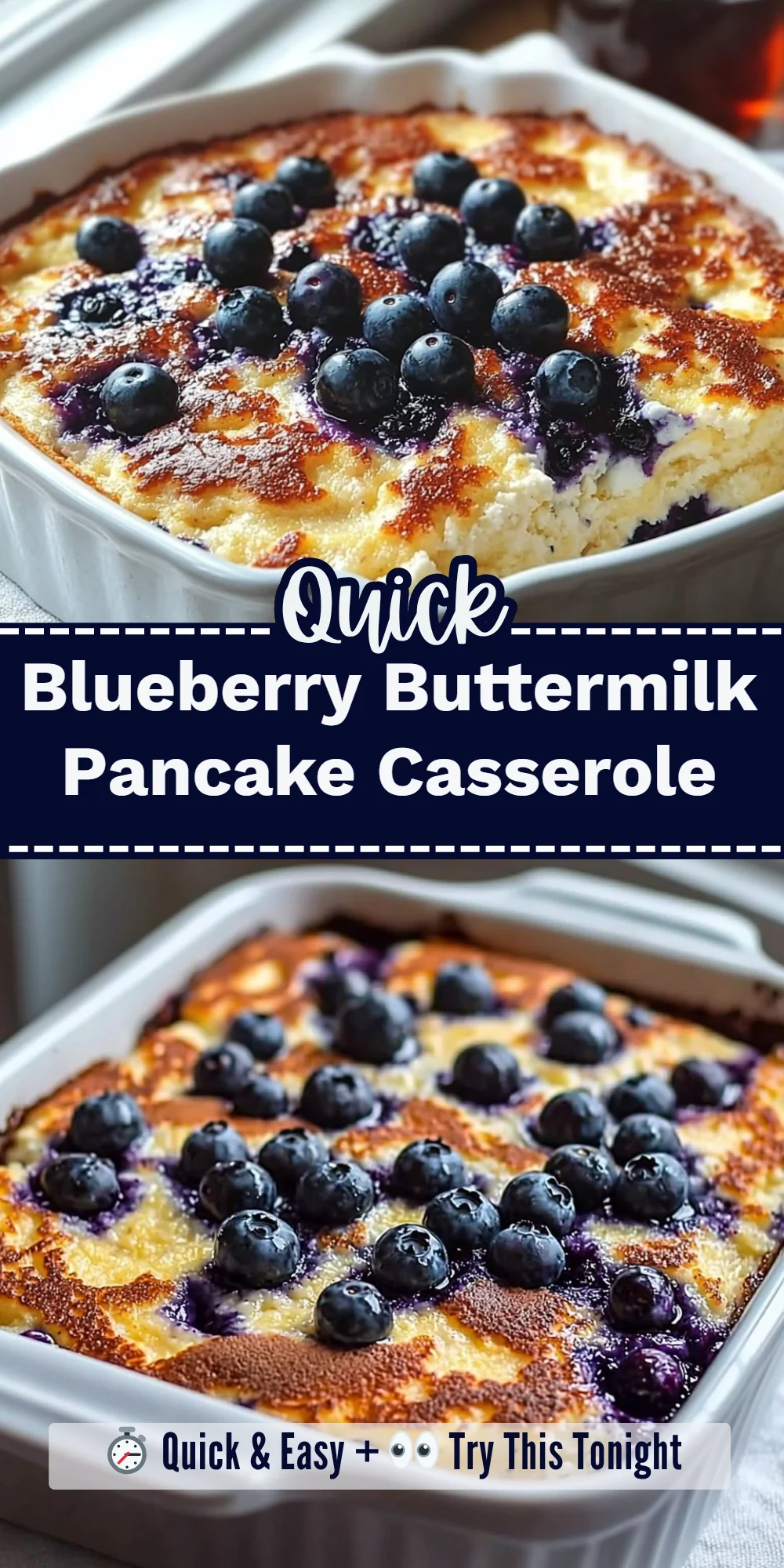 Blueberry Buttermilk Pancake Casserole