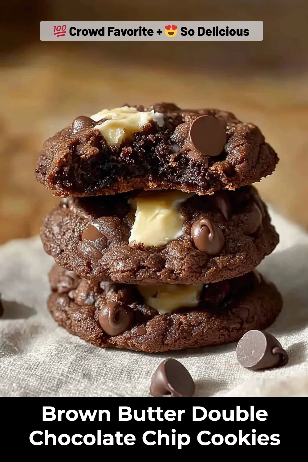 Brown Butter Double Chocolate Chip Cookies