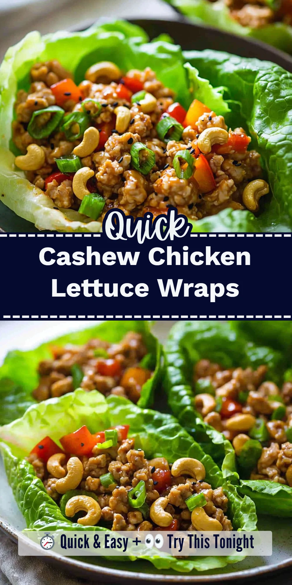 Cashew Chicken Lettuce Wraps