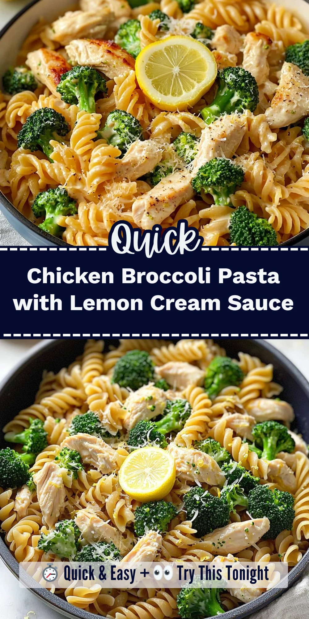 Chicken Broccoli Pasta with Lemon Cream Sauce