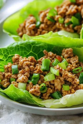 Plate of homemade Chicken Lettuce Wraps inspired by PF Chang's recipe
