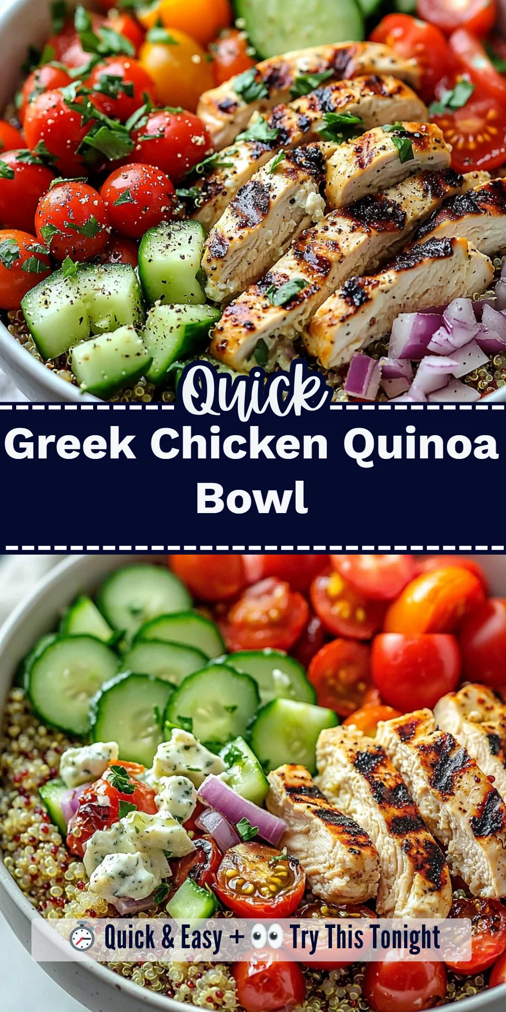 Greek Chicken Quinoa Bowl