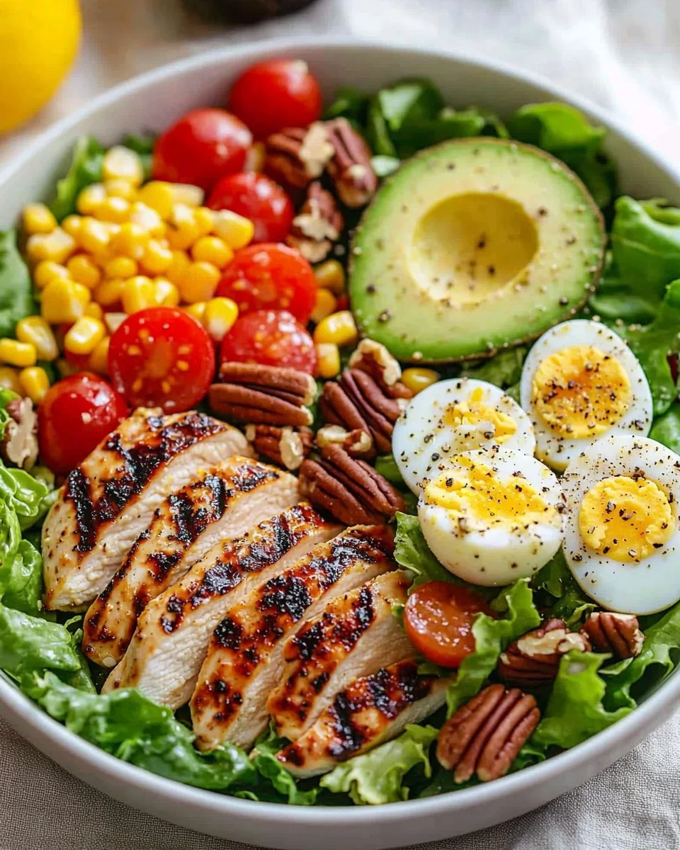 Grilled Chicken Salad served with homemade sweet onion dressing