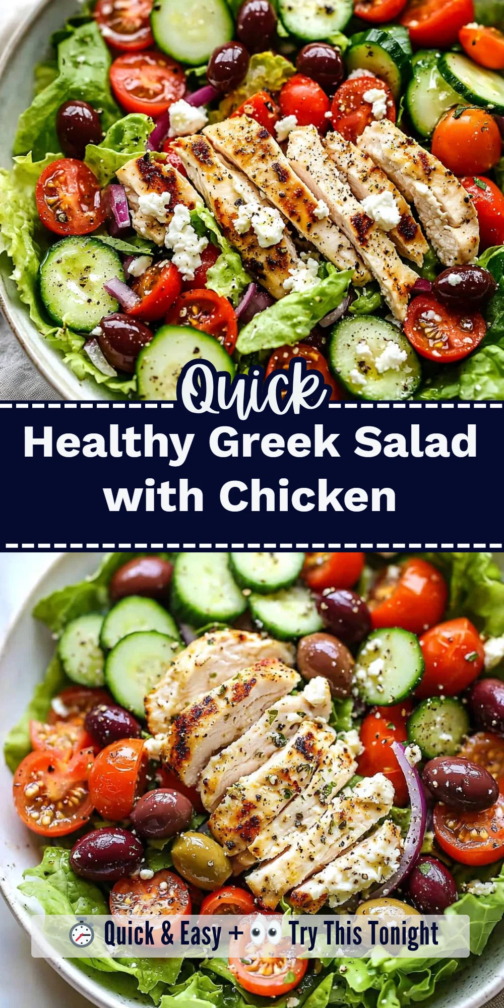 Healthy Greek Salad with Chicken