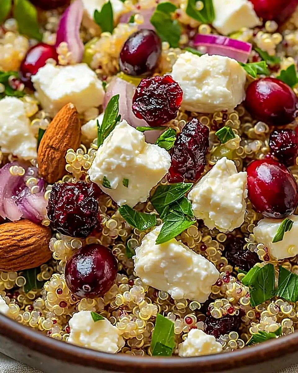 Homemade Cranberry Quinoa Feta Salad