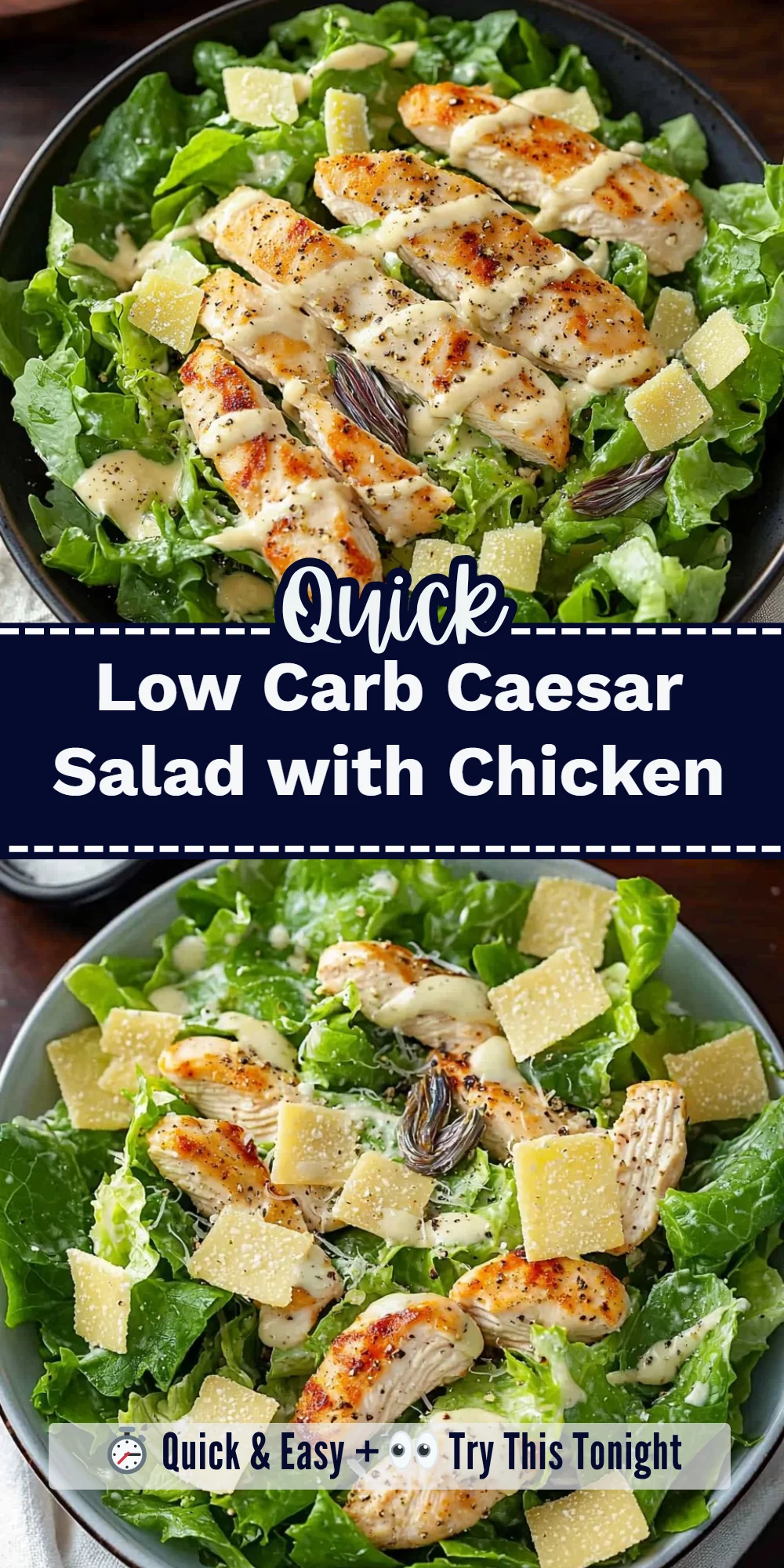 Low Carb Caesar Salad with Chicken