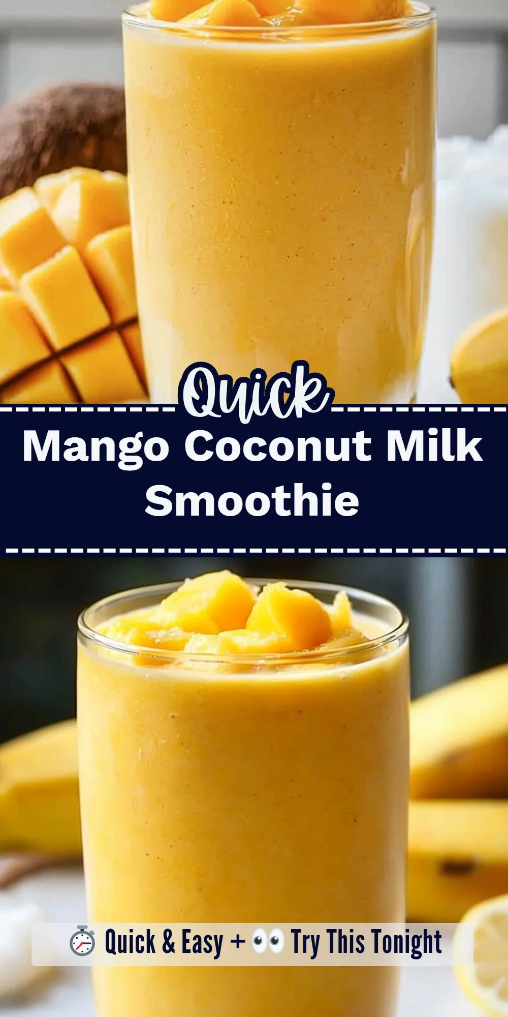 Mango Coconut Milk Smoothie