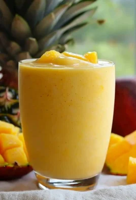 Homemade McDonald's Mango Smoothie Copycat Recipe with fresh ingredients