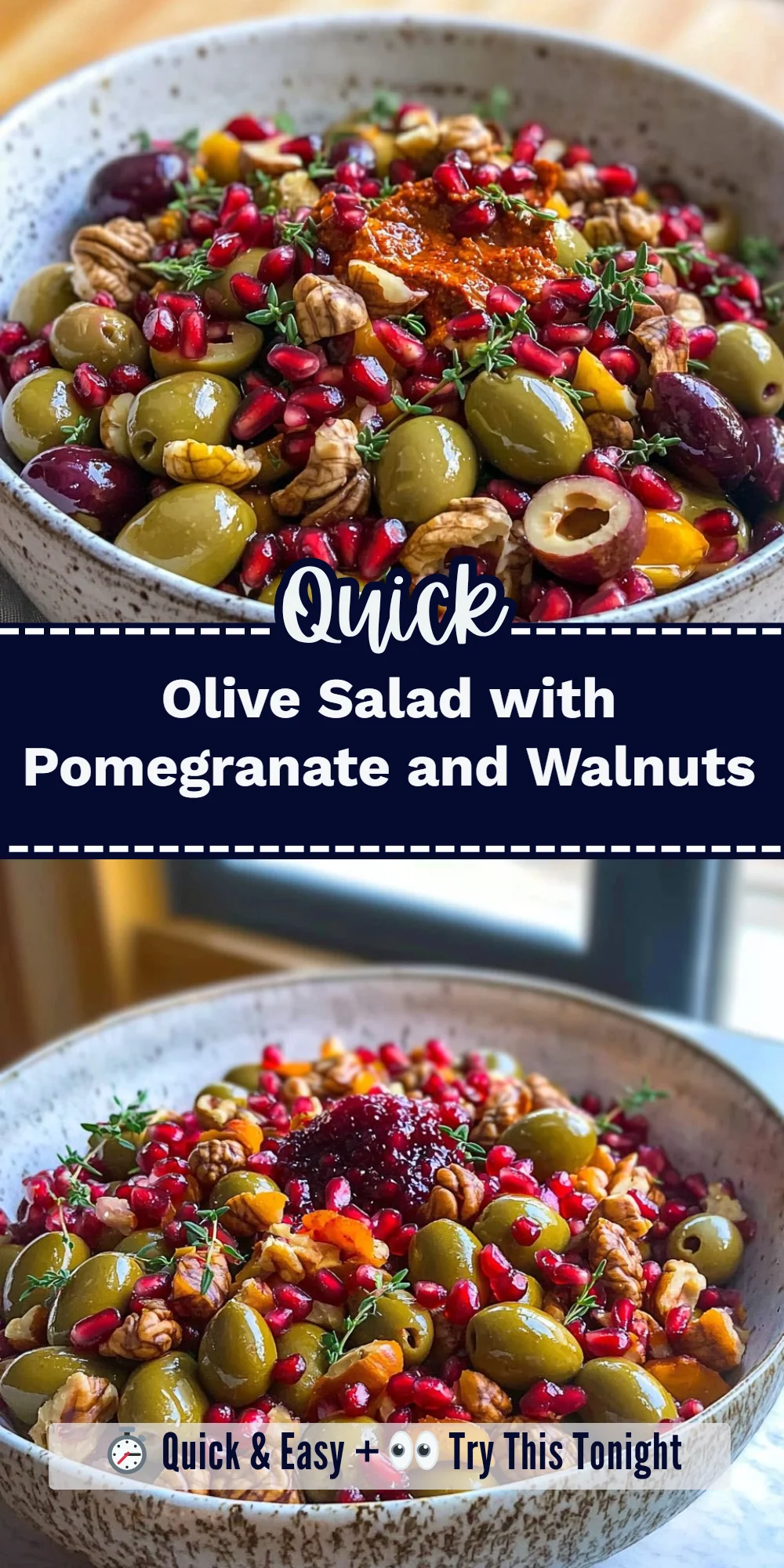 Olive Salad with Pomegranate and Walnuts