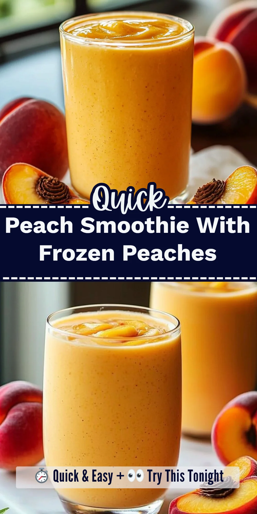 Peach Smoothie With Frozen Peaches