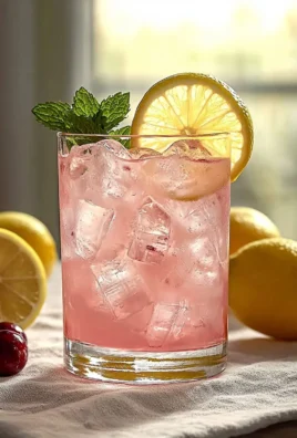 A refreshing Pink Lemonade Cocktail served in a glass with lemon slices.