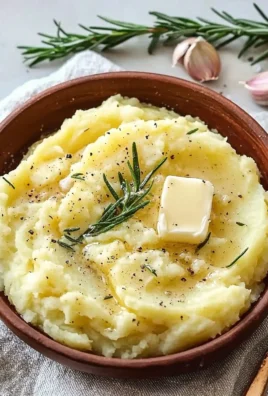 Creamy rosemary garlic mashed potatoes served in a bowl