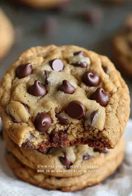 Freshly baked single-serve bakery style chocolate chip cookie with melty chocolate chips.