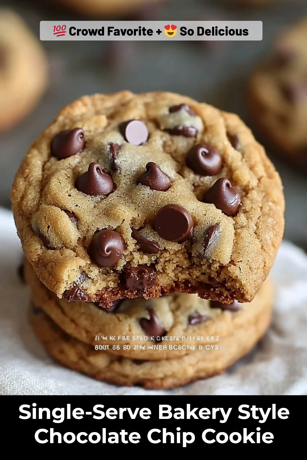 Single-Serve Bakery Style Chocolate Chip Cookie