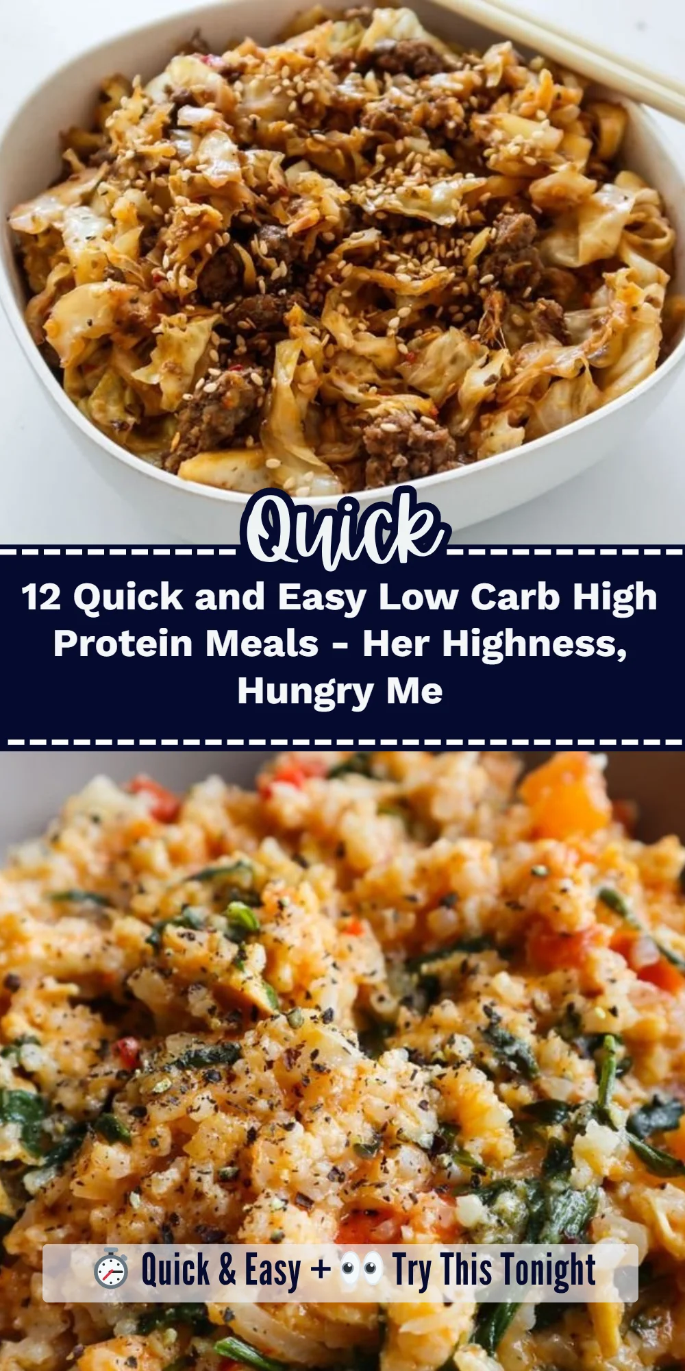 12 Quick and Easy Low Carb High Protein Meals - Her Highness, Hungry Me