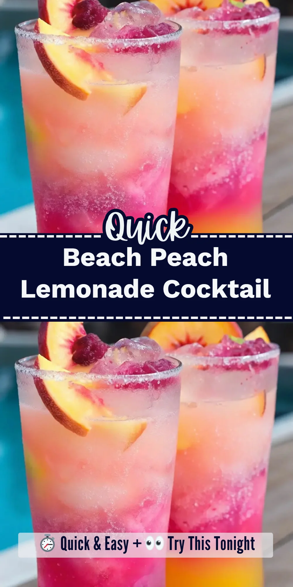 Beach Peach Lemonade Cocktail