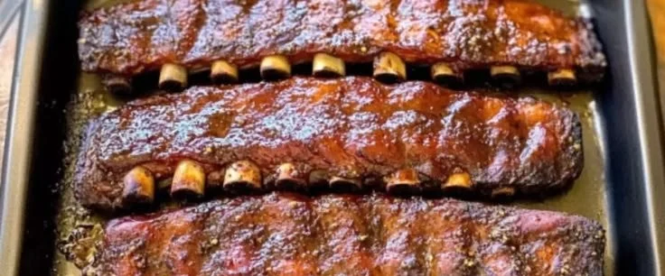 Bobby Flay's mouthwatering dry rub ribs ready to be served