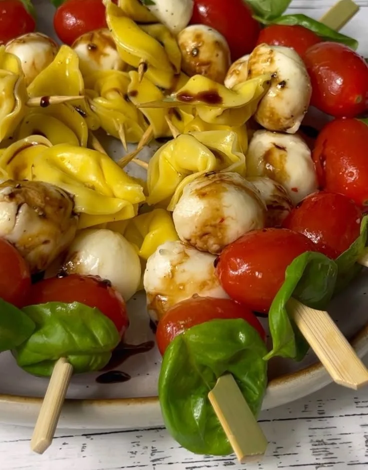 Caprese Skewers with Tortellini