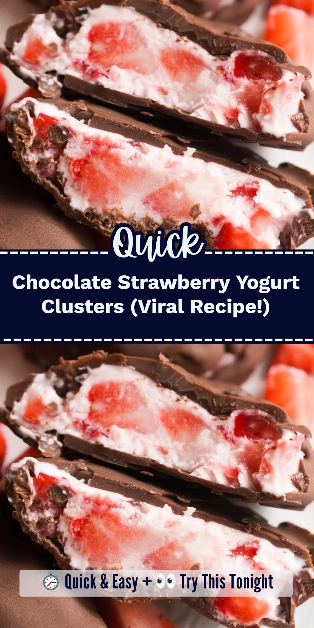 Chocolate Strawberry Yogurt Clusters (Viral Recipe!)