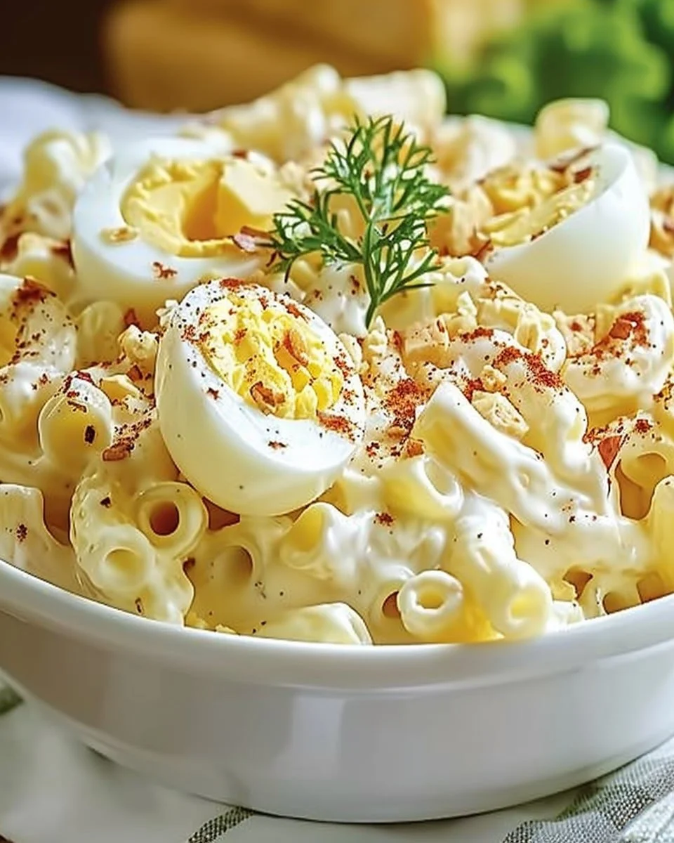 Classic Deviled Egg Macaroni Salad