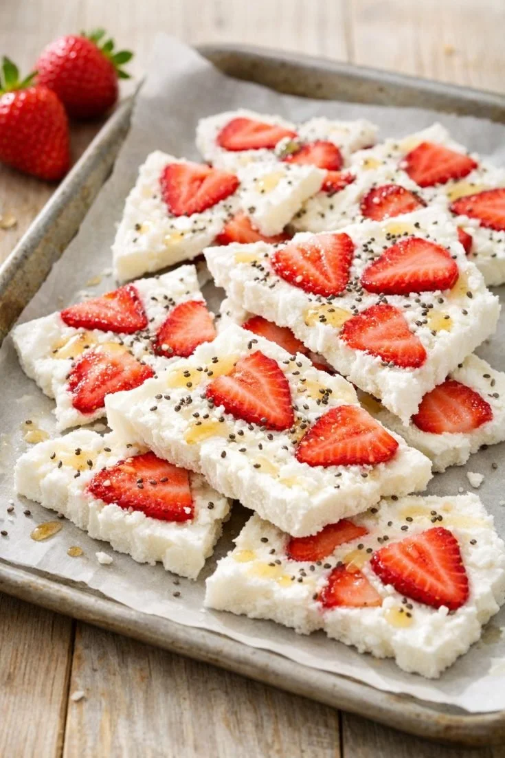 Clean Eating Strawberry Yogurt Bark