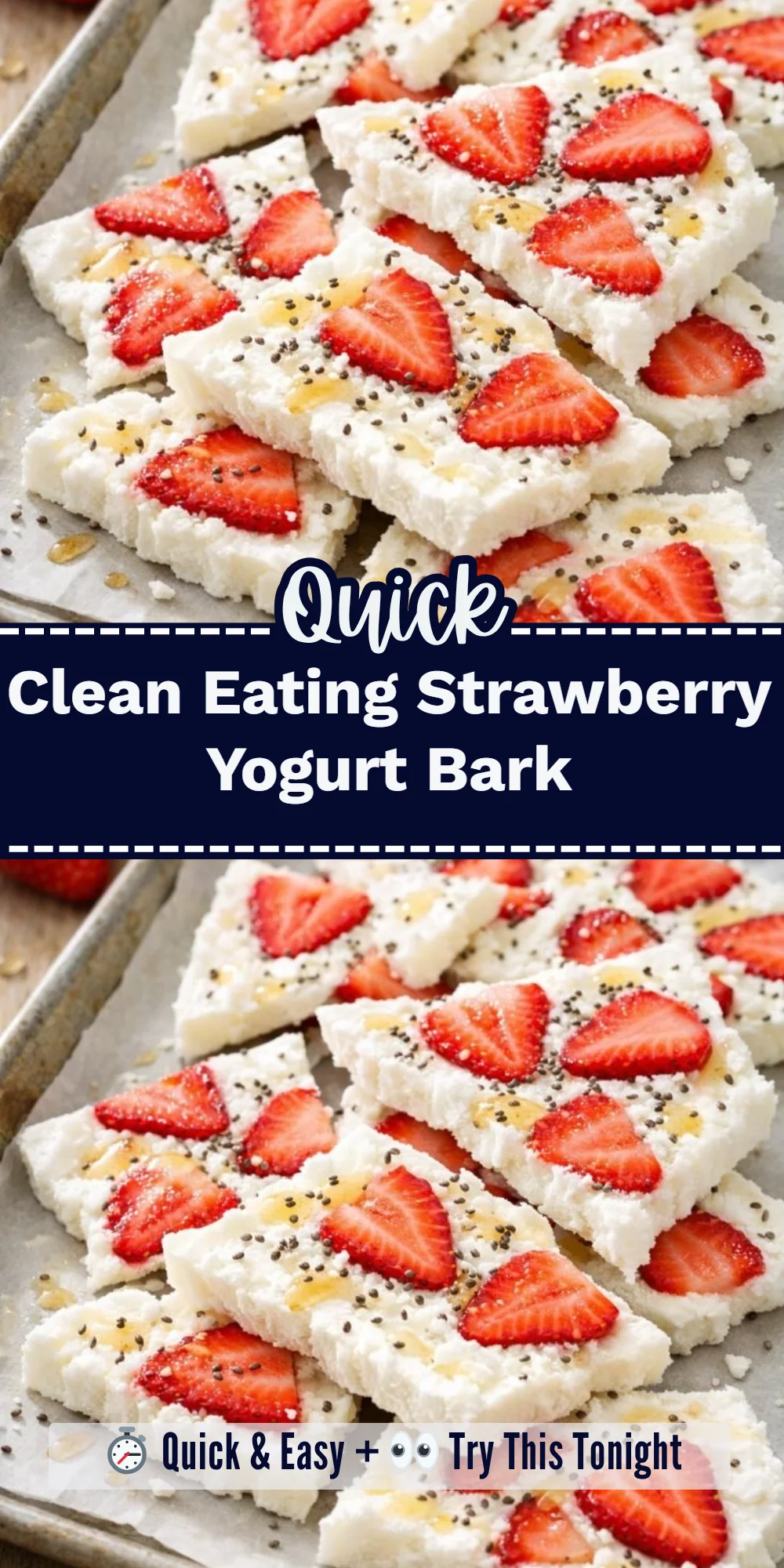 Clean Eating Strawberry Yogurt Bark