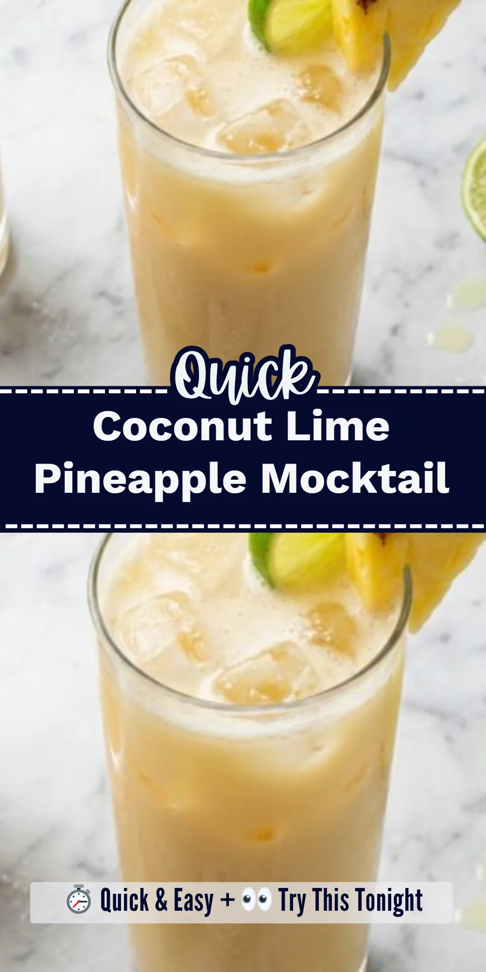 Coconut Lime Pineapple Mocktail