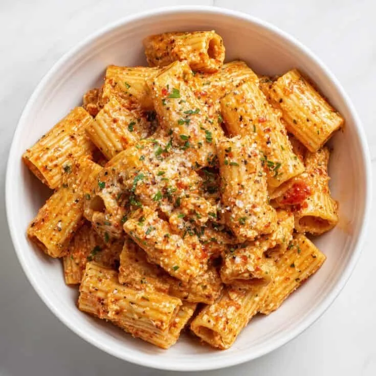 Cottage Cheese Rigatoni (High-Protein, Creamy Pasta)