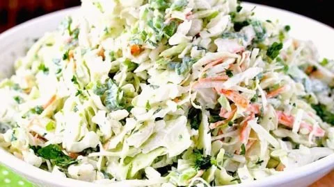Creamy Cilantro Lime Coleslaw