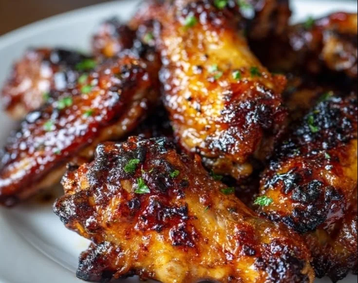 Crispy Oven Baked Honey BBQ Chicken Wings