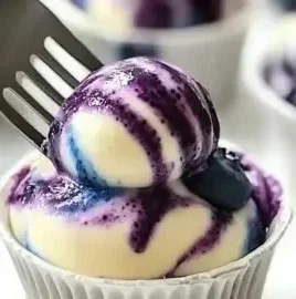 Delicious blueberry swirl yogurt bites for healthy snacking