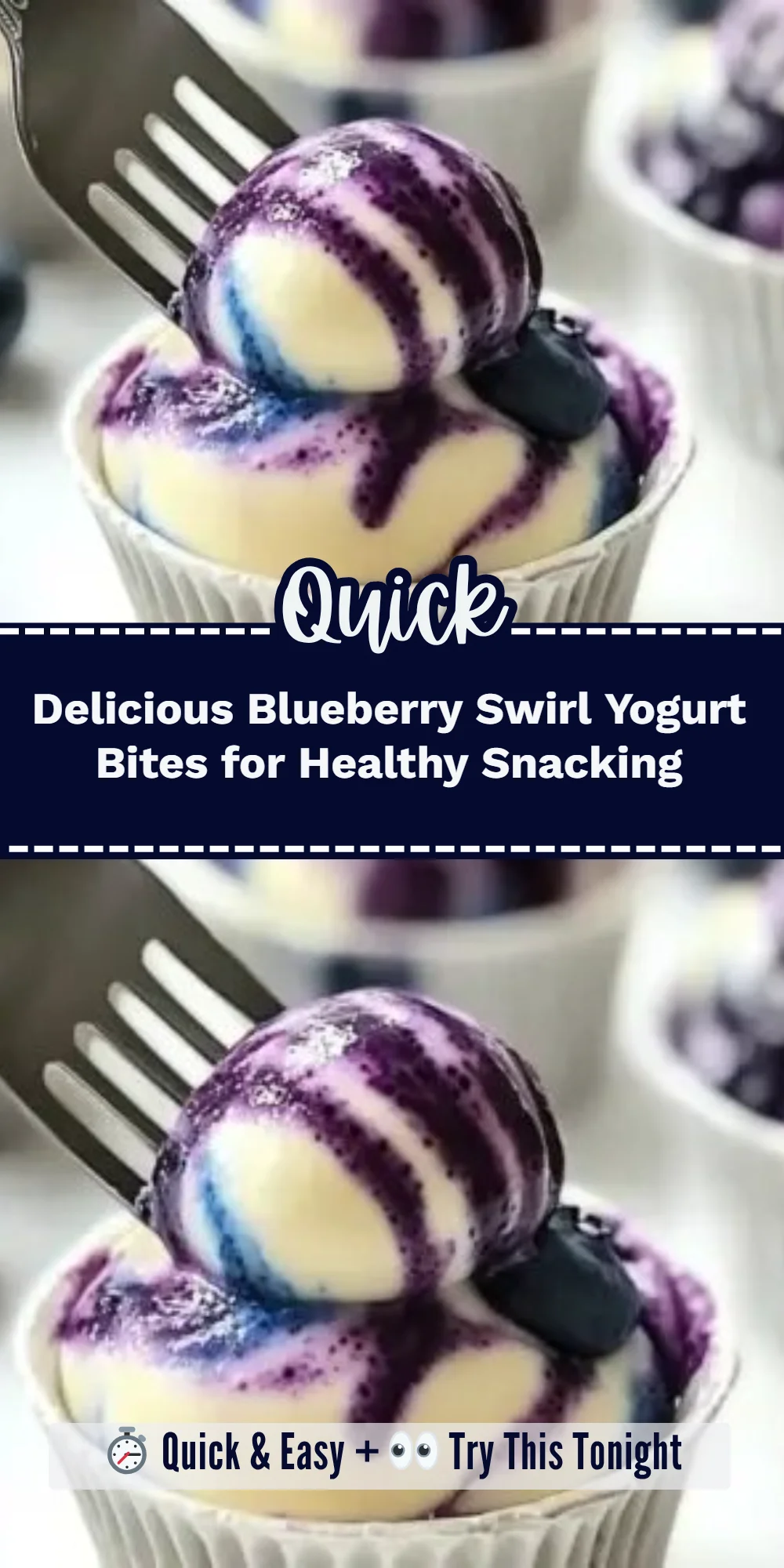 Delicious Blueberry Swirl Yogurt Bites for Healthy Snacking