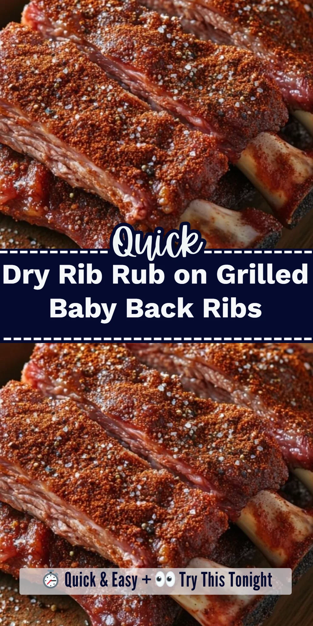 Dry Rib Rub on Grilled Baby Back Ribs