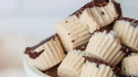 Delicious dairy-free easy frozen yogurt bites ready to enjoy