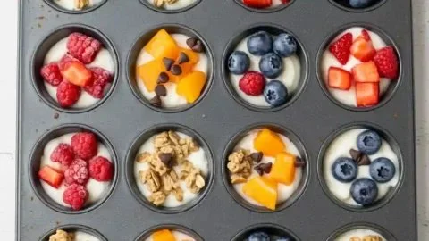 Delicious frozen yogurt bites in assorted flavors served in a bowl