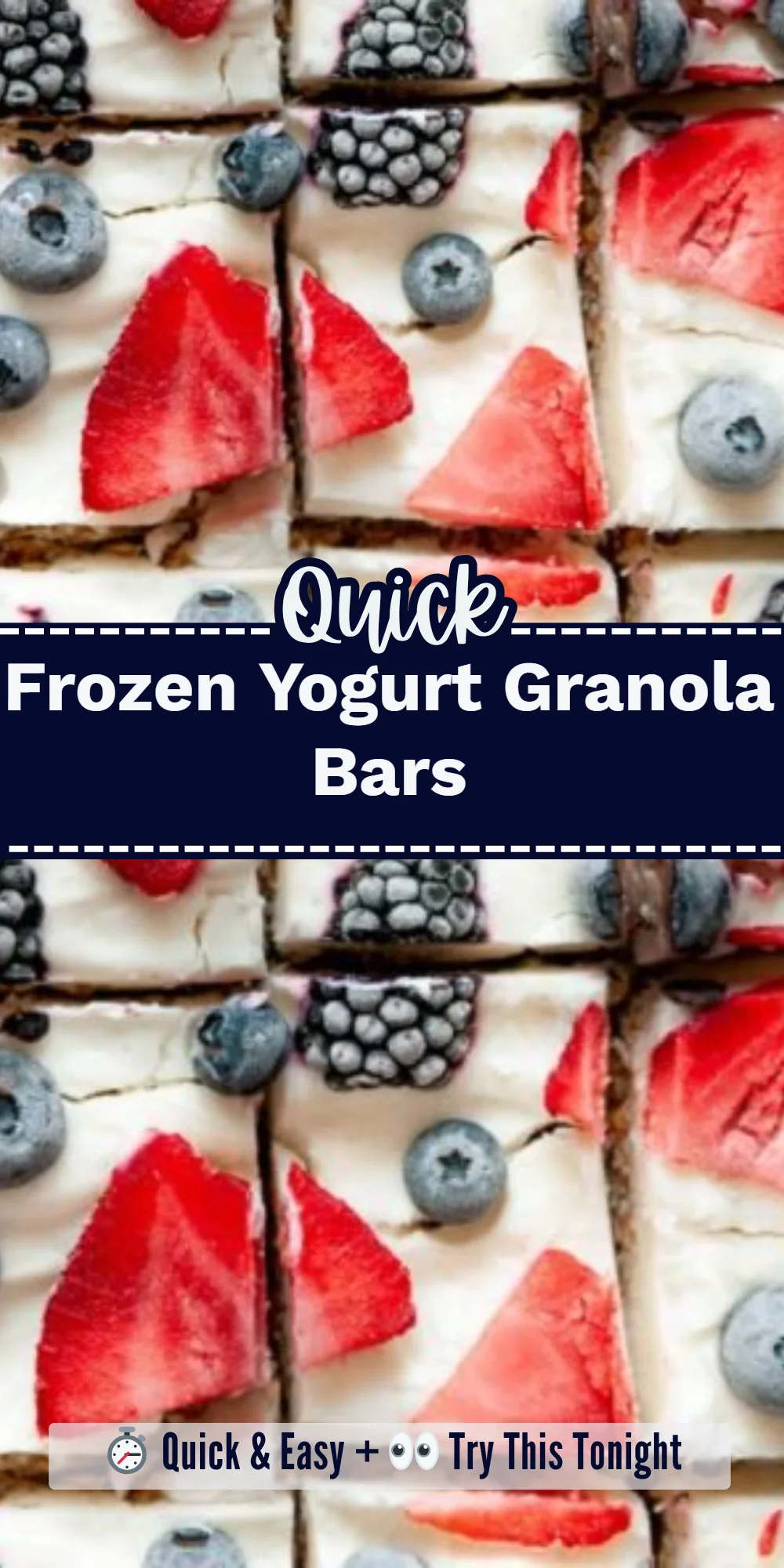 Frozen Yogurt Granola Bars