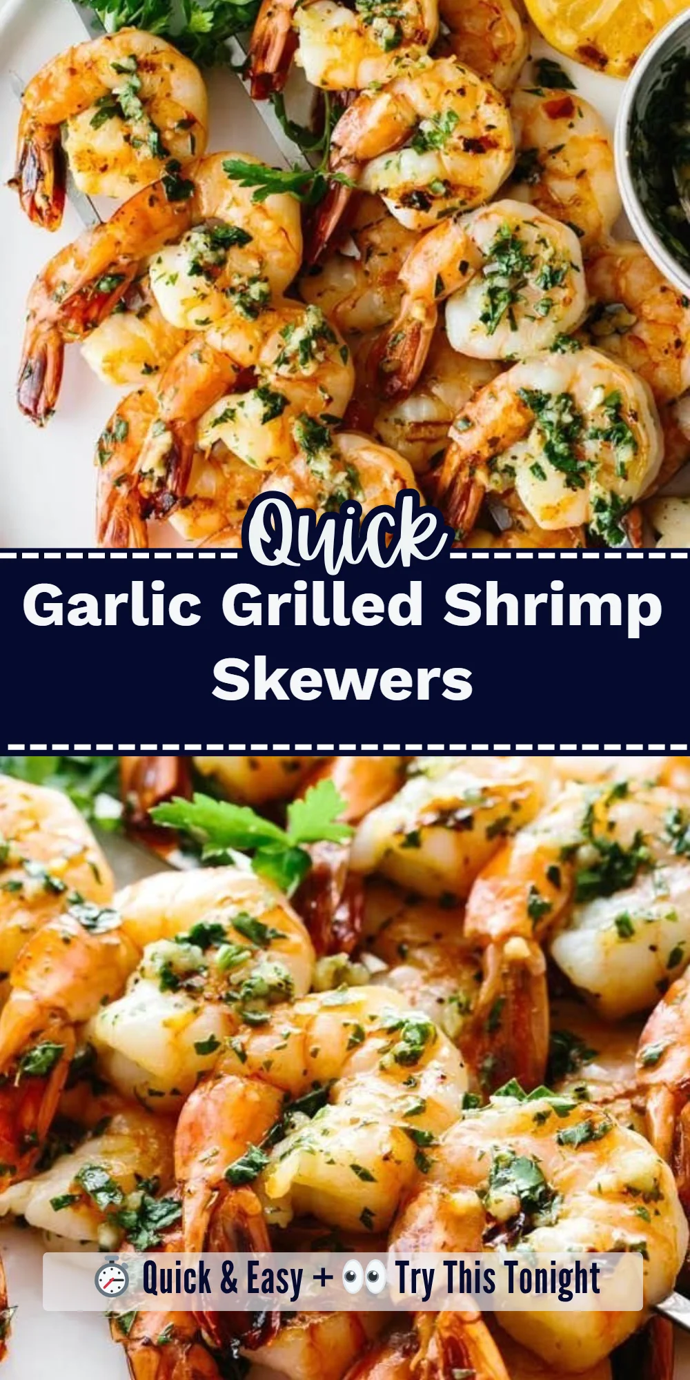 Garlic Grilled Shrimp Skewers