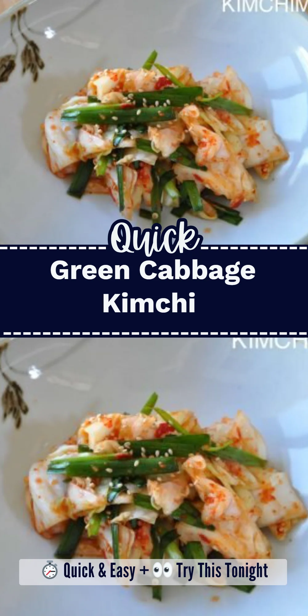 Green Cabbage Kimchi 