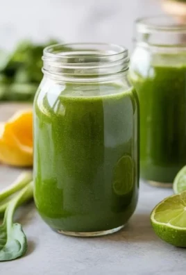 A refreshing green smoothie made with spinach, banana, and almond milk.