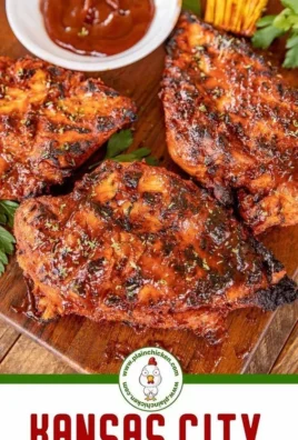 Delicious grilled Kansas City BBQ chicken ready to serve.