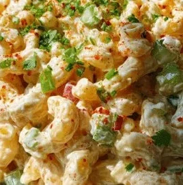 Gordon Ramsay high-protein macaroni salad served in a bowl