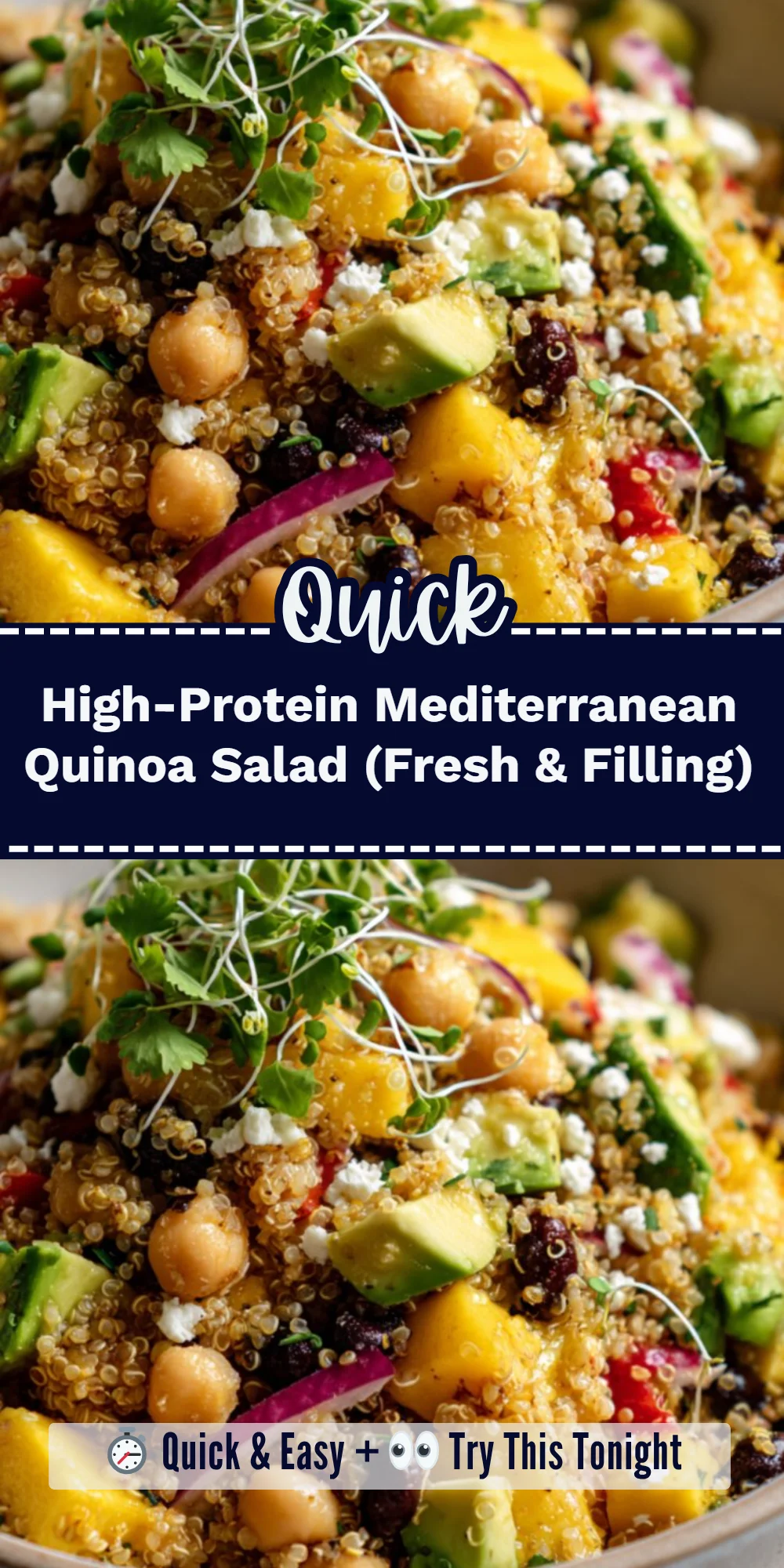 High-Protein Mediterranean Quinoa Salad (Fresh & Filling)