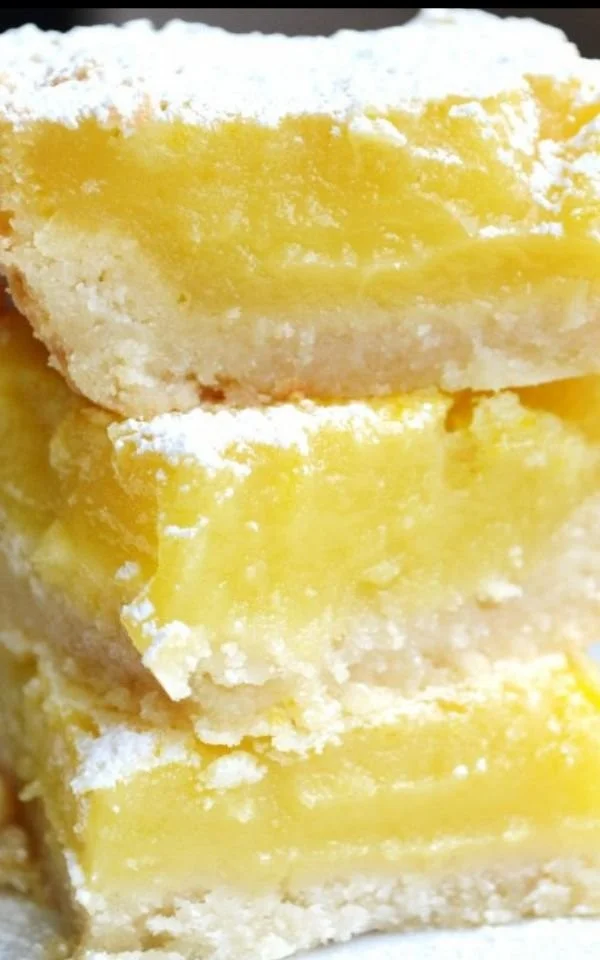 Delicious homemade lemon bars on a plate