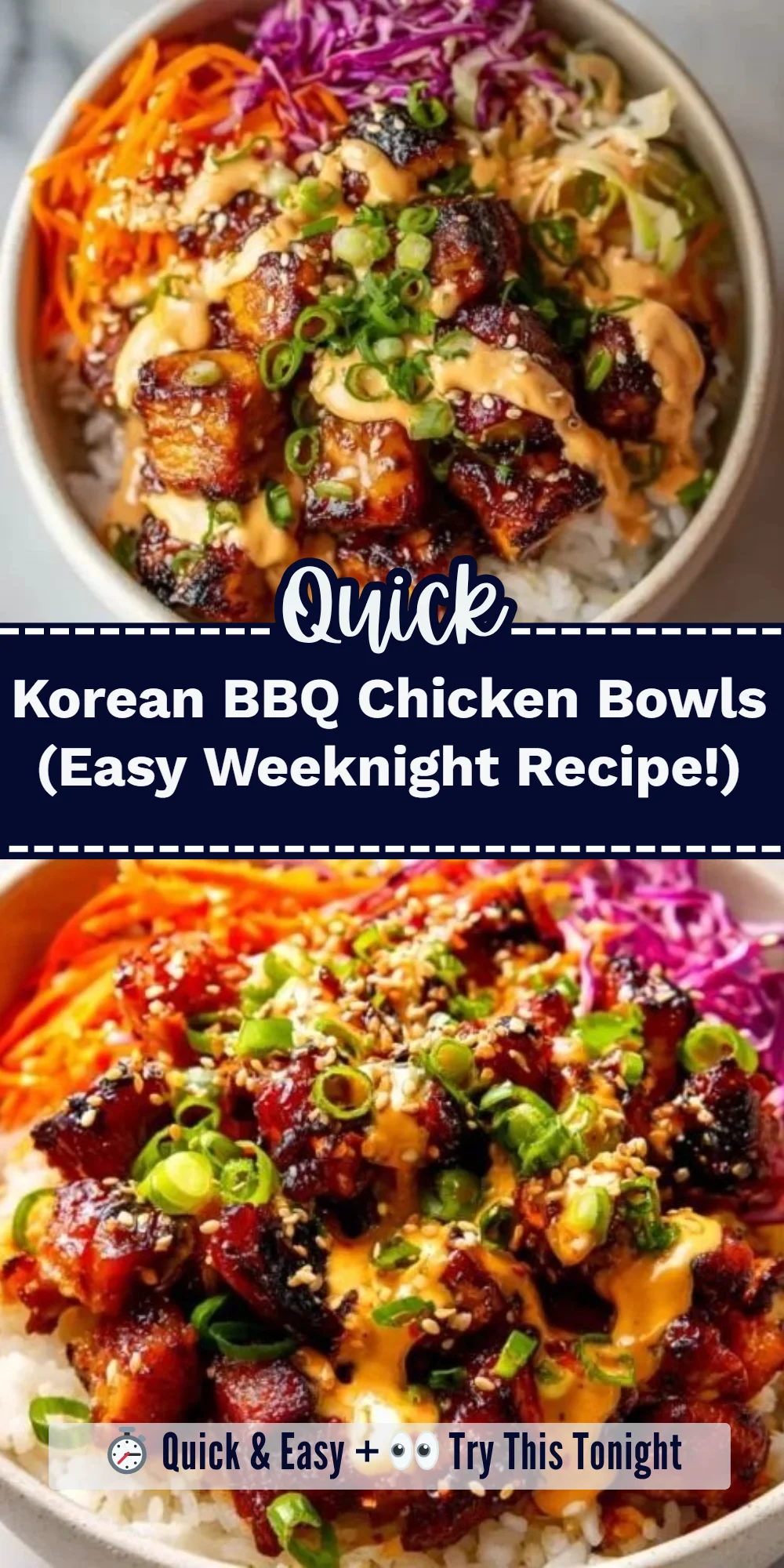 Korean BBQ Chicken Bowls (Easy Weeknight Recipe!)