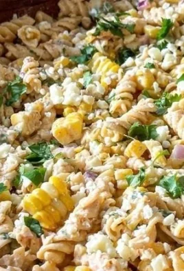 Delicious Mexican Street Corn Pasta Salad with vibrant corn and pasta mix