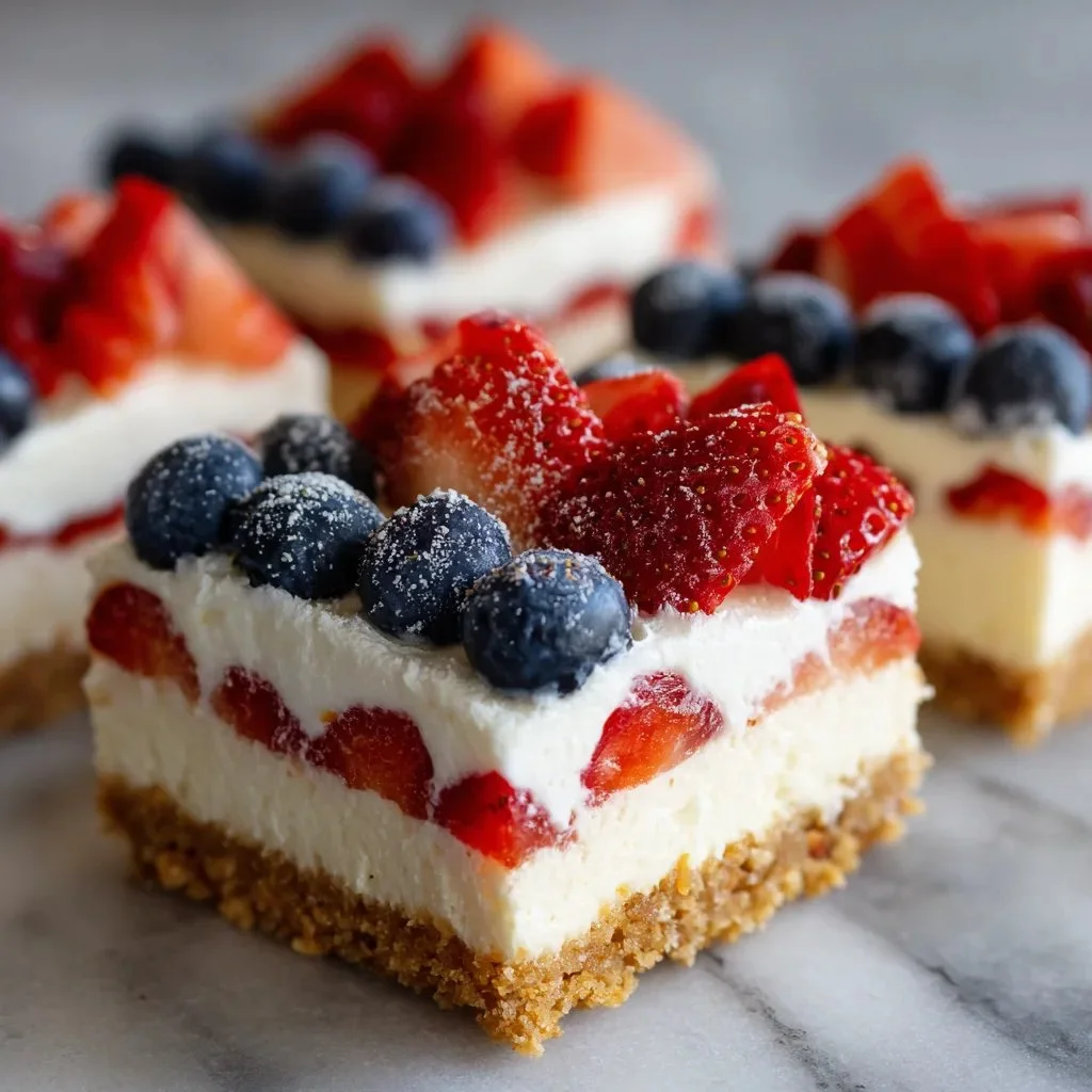 No-Bake Flag Cheesecake Bars: A Festive Treat!